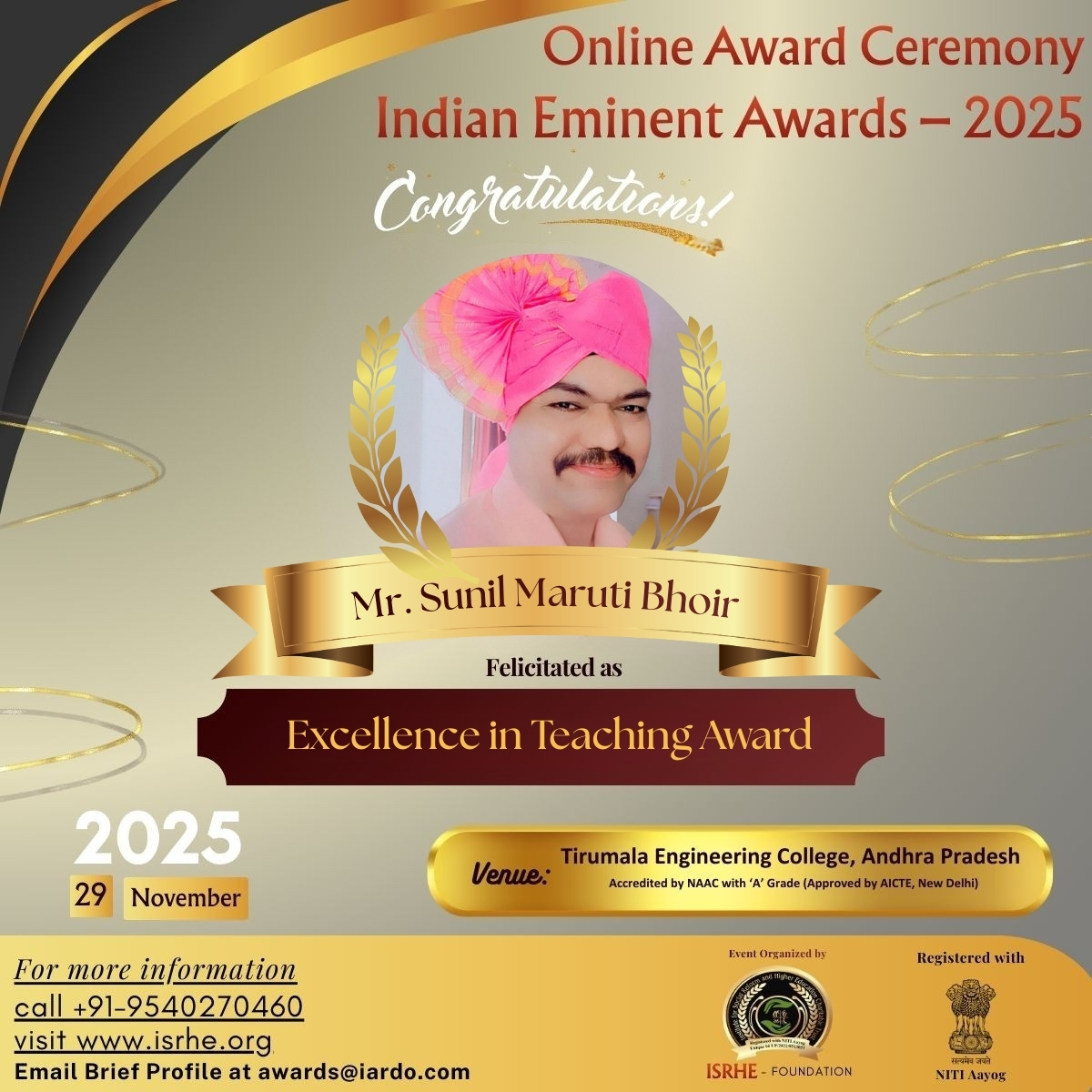 Mr. Sunil Maruti Bhoir 